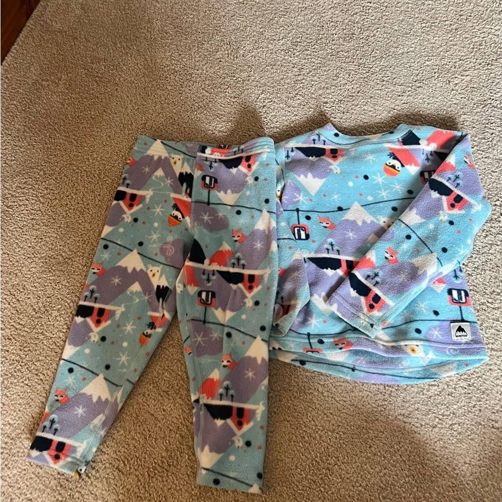 Burton Kids Matching Fleece Base Layer Set, 3T